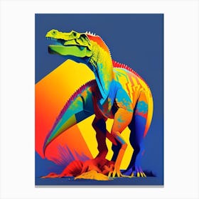 Saltasaurus Primary Colours Dinosaur Canvas Print