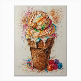 Ice Cream Cone 40 Canvas Print