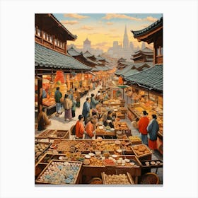 Japanese Street Markets 4 Canvas Print
