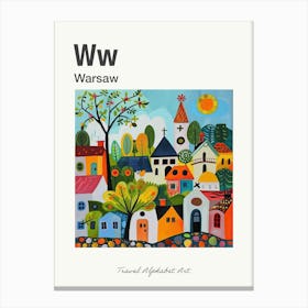 Kids Travel Alphabet  Warsaw 4 Canvas Print