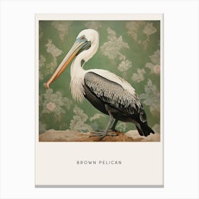 Ohara Koson Inspired Bird Painting Brown Pelican 6 Poster Canvas Print