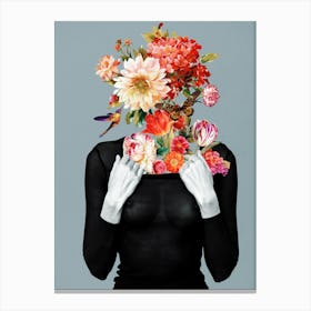 Blow my mind - Creative floral collage, a blooming woman. Toile