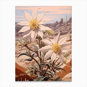 Edelweiss 1 Flower Painting Canvas Print