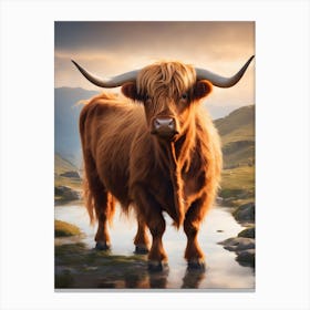 Highland Cow 25 Canvas Print
