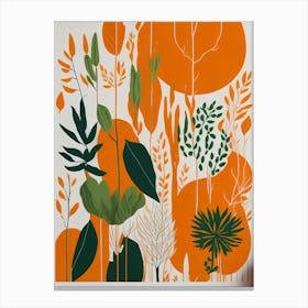 Boho Orange Abstract Canvas Print