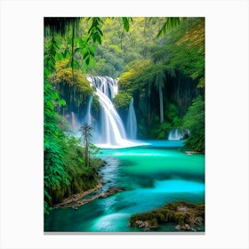 Kawasan Falls, Philippines Realistic Photograph (3) Canvas Print