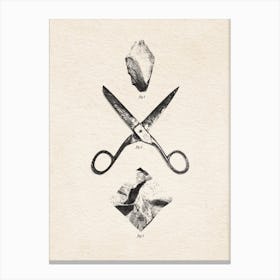 Rock Scissors Paper Vintage Canvas Print