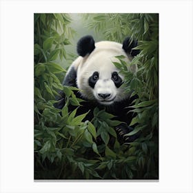Panda Art In Realism Style 2 Canvas Print