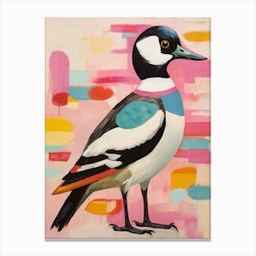 Pink Scandi Bufflehead Canvas Print