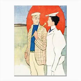 Couple With Parasol Illustration, Edward Penfield Canvas Print
