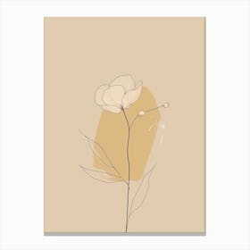 Sydney Botanical Garden Boho Line Art Canvas Print