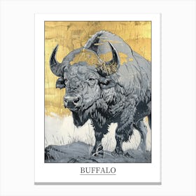 Buffalo Precisionist Illustration 3 Poster Canvas Print