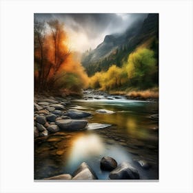 Autumn River 13 Canvas Print