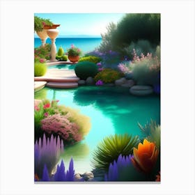 Pond In The Garden Canvas Print