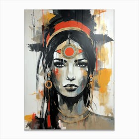 Sacred Earth, Native American Woman Canvas Print