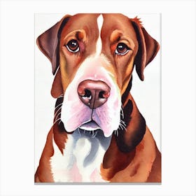 Vizsla 2 Watercolour dog Canvas Print