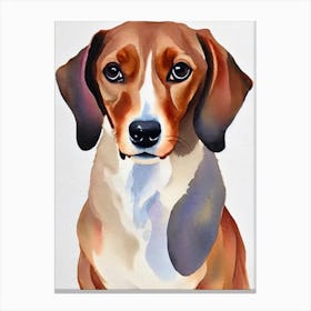 Dachshund 5 Watercolour dog Canvas Print