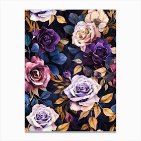 Wallpaper Roses 2 Canvas Print