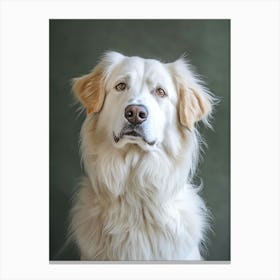 Golden Retriever Portrait. Generated AI. Art Print Canvas Print