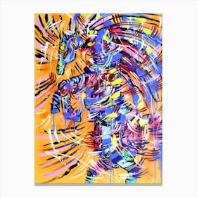 Abstract horse painting Canvas Print