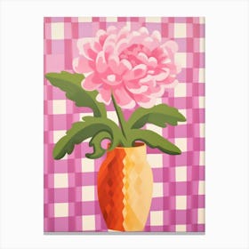 Peony Flower Vase 3 Canvas Print