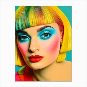 Joey King Colourful Pop Movies Art Movies Canvas Print