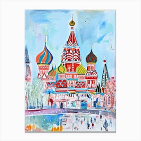 Moscow, Dreamy Storybook Illustration 3 Canvas Print