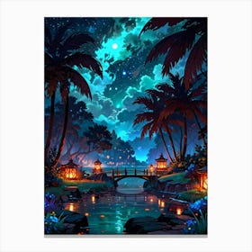 Night In The Forest 6 Canvas Print