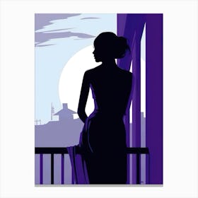 Silhouette Of A Woman Canvas Print