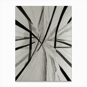 Abstract Black And White Drawing 2 Canvas Print