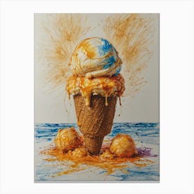 Ice Cream Cone 91 Canvas Print