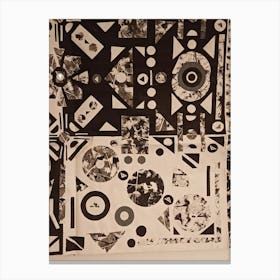 Black And White Abstract Painting Canvas Print