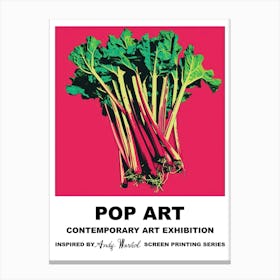 Rhubarb Pop Art 1 Canvas Print