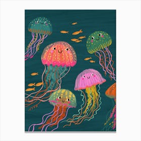 Jellyfish Friends Canvas Print