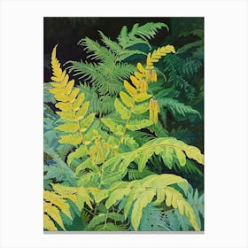 Japanese Tassel Fern Painting 1 Canvas Print