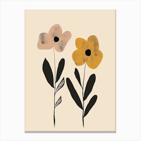 Minneapolis Flower Market Boho Minimalist Style Canvas Print