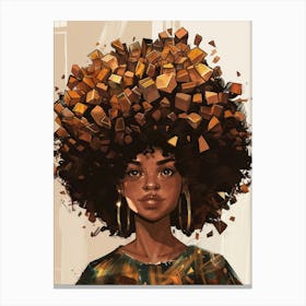 Afro Girl 39 Canvas Print