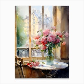 Paris Watercolor Painting Canvas Print