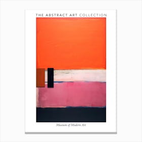 Orange And Red Abstract Painting 4 Exhibition Poster Canvas Print