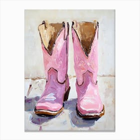 Pink Cowboy Boots 9 Canvas Print