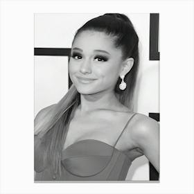 Singer Ariana Grande Vintage Canvas Print