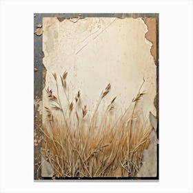 Vintage Card Design Featuring A Central Motif Of Natural Textured Hair Cascading Across An Aged Stu (4) Canvas Print