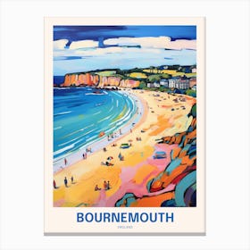 Bournemouth England 3 Uk Travel Poster Canvas Print
