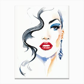 Woman'S Face 3 Canvas Print