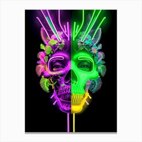 Neon Skull 31 Canvas Print