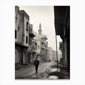 Alexandria, Egypt, Mediterranean Black And White Photography Analogue 2 Canvas Print