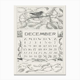 Calendar Page December With Winter King (1917), Theo Van Hoytema Canvas Print