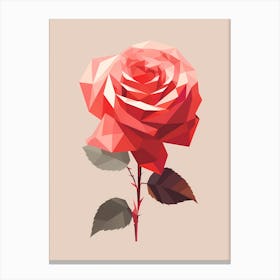 Polygonal Rose 6 Canvas Print