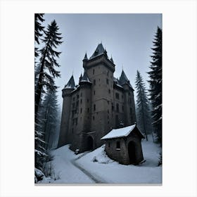 Castle In The Snow The Haunting of Castle Dragul Canvas Print