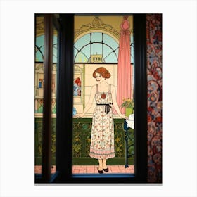 Lady In A Dress Canvas Print